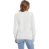 image:imageWomens Sweaters Fall Fashion 2026 Long Sleeve Button Cuff Soft Knit Pullover Trendy Tops Dressy Casual BlousesWhite