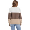 image:imageWomens Sweaters Fall Fashion 2026 Long Sleeve Button Cuff Soft Knit Pullover Trendy Tops Dressy Casual BlousesWhite Brown Khaki