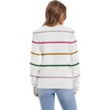 image:imageWomens Sweaters Fall Fashion 2026 Long Sleeve Button Cuff Soft Knit Pullover Trendy Tops Dressy Casual BlousesWhite Stripes
