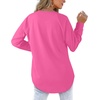 image:imageXIEERDUO Womens Sweatshirts Crewneck Loose Fitting Tops For Women Long Sleeve Shirts Pullover02mhot Pink