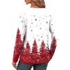 image:imageXIEERDUO Long Sleeve Shirts for Women V Neck Fall Tops Basic Tunic Tops Loose Fit Dressy 2026Christmas Print2