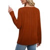 image:imageXIEERDUO Tunic Sweaters for Women Long Sleeve Shirts Crew Neck Tops with Buttons Fall Fashion Outfits Winter ClothingCaramel Brown