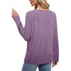 image:imageXIEERDUO Tunic Sweaters for Women Long Sleeve Shirts Crew Neck Tops with Buttons Fall Fashion Outfits Winter ClothingDusty Purple
