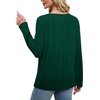 image:imageXIEERDUO Tunic Sweaters for Women Long Sleeve Shirts Crew Neck Tops with Buttons Fall Fashion Outfits Winter ClothingTeal Green