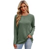 image:imageXIEERDUO Long Sleeve Shirts for Women Tunic Tops Casual Fall Tops Lightweight Sweaters 2025Green