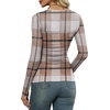 image:imageXIEERDUO Winter Clothing for Women Sheer Long Sleeve Shirts for Women Christmas Date Night Outfit Plaid M