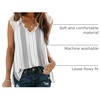 image:imageXIEERDUO Womens V Neck Lace Tank Tops Summer Casual Sleeveless Shirts Tops Side SplitAcstripe